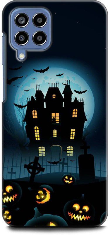 WallCraft Back Cover for SAMSUNG Galaxy M53 5G HELLOWEEN HOUSE, MOON, PUMPKIN, HAUNTED, DARK  (Multicolor, Dual Protection, Pack of: 1)