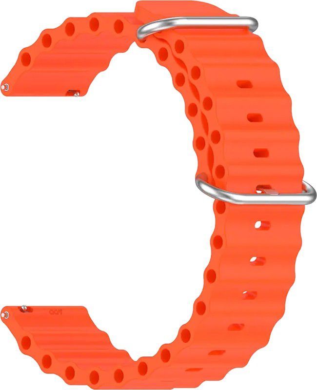 ACM Watch Strap Silicone Smart for Sault Rebound Smartwatch Belt Orange Smart Watch Strap  (Orange)