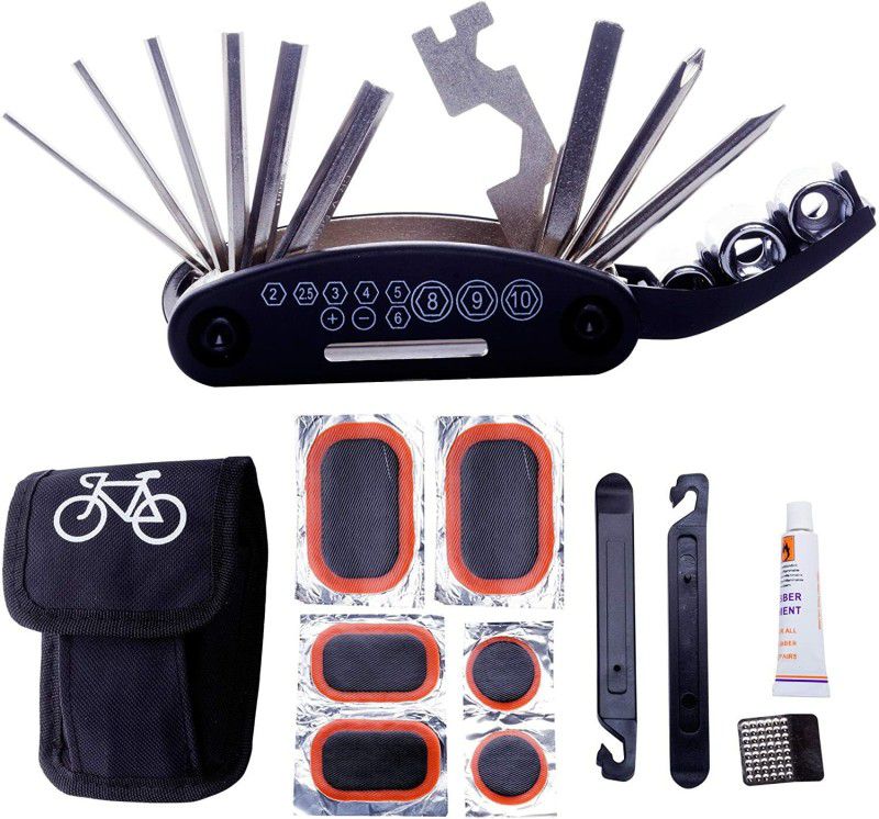EVANC Multi function Mechanic Fix Tools Set Bag with Tire Patch Levers Cycling Kit