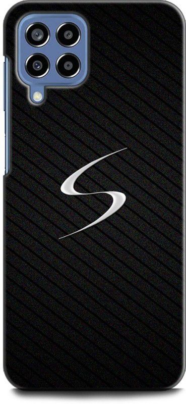 WallCraft Back Cover for SAMSUNG Galaxy M33 5G S, S LETTER, BLACK, WHITE S LETTER, S ALPHABET, DESIGN  (Multicolor, Dual Protection, Pack of: 1)