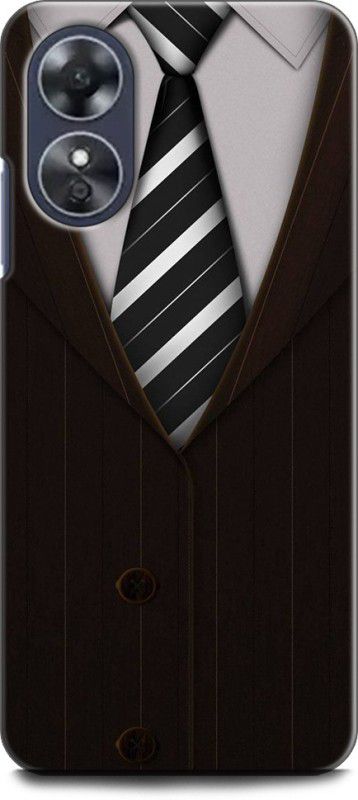 WallCraft Back Cover for OPPO A17, CPH2477 SHIRT, WHAIT SHIRT, TIE, JACKET, GENTLEMAN, BLACK  (Multicolor, Dual Protection, Pack of: 1)