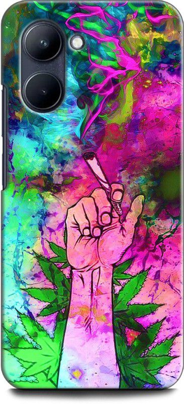 WallCraft Back Cover for Realme C33, RMX3624 SMOKING, TRIPPY, STONER, COLORFULL, TEXTURE, ABSTRACT  (Multicolor, Dual Protection, Pack of: 1)