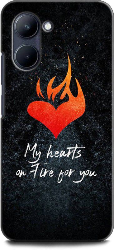 WallCraft Back Cover for Realme C33, RMX3624 MY HEART FIRE FOR YOU, LOVE, QUOTES, POSITIVE  (Multicolor, Dual Protection, Pack of: 1)
