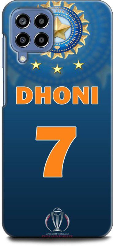 WallCraft Back Cover for SAMSUNG Galaxy M53 5G MAHENDRA SINGH DHONI, SPORTS, JERSEY, INDIAN JERSEY,  (Multicolor, Dual Protection, Pack of: 1)