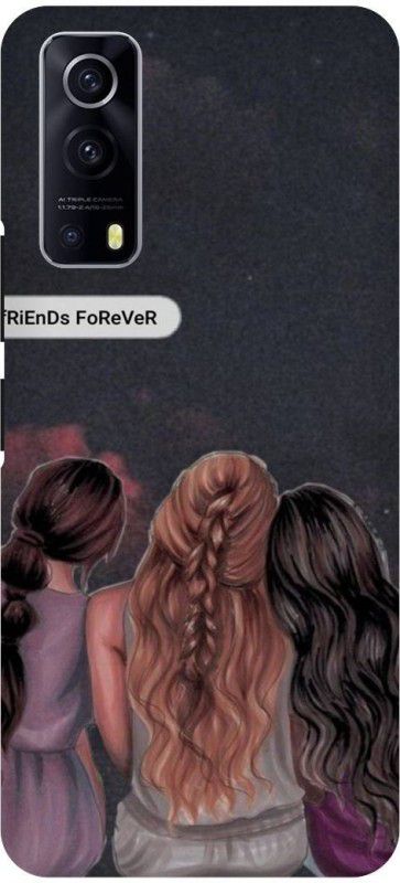 THE NARAYANA COLLECTIONS Back Cover for IQOO Z3- V2073A-BEST,FRIENDS,BFF,GIRLS,MOON  (Multicolor, Hard Case, Pack of: 1)