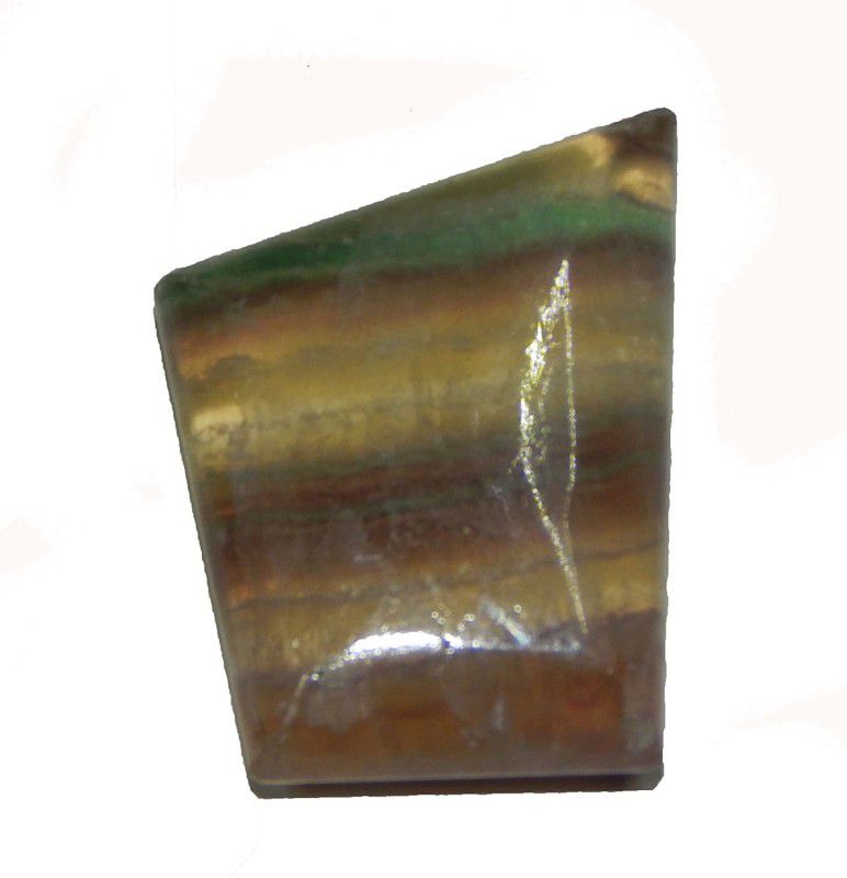 hoseki Beautiful Natural Rainbow fluorite Locket Size stone Regular Asymmetrical Crystal Stone  (Multicolor 1 Pieces)