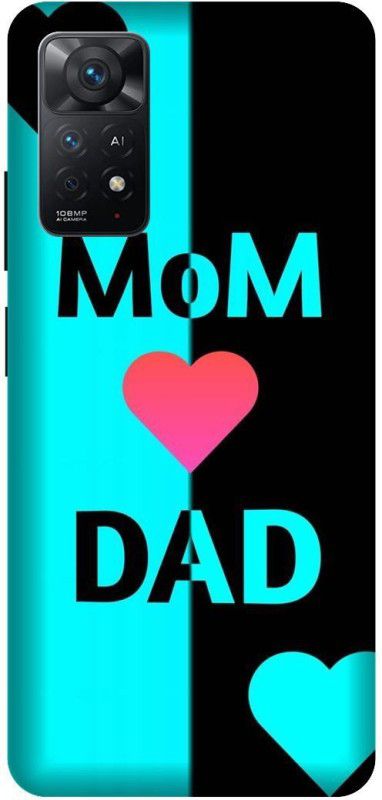 PHONE WALEY.COM Back Cover for Redmi Note 11 Pro Plus (5G) , 2201116SI , love mom ded, Mom and Dad Printed Back Cover  (Black, Hard Case, Pack of: 1)