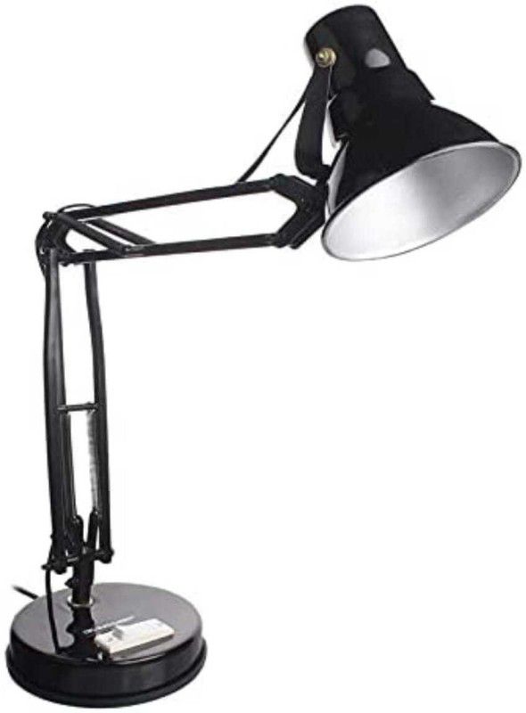 Vaarin ADJUSTABLE STUDY WORK TABLE LAMP BLACK Table Lamp  (9 cm, Black)