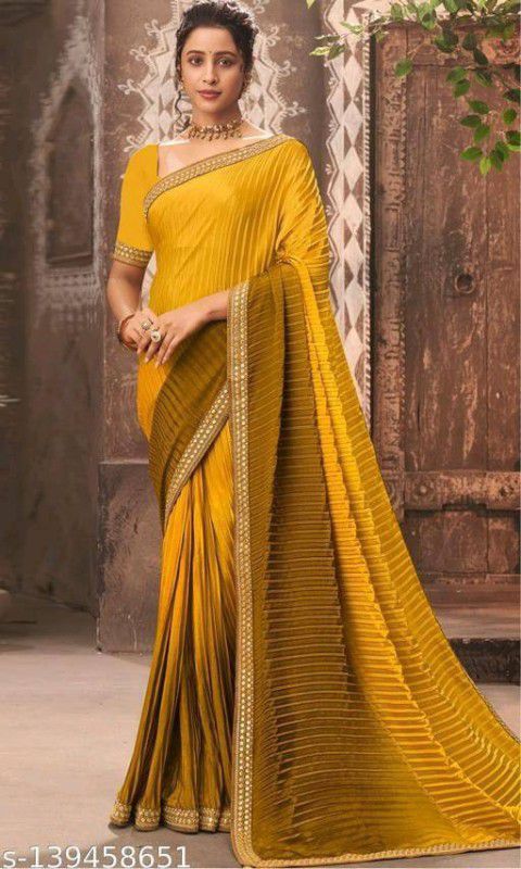 Self Design Bollywood Pure Silk Saree  (Brown)