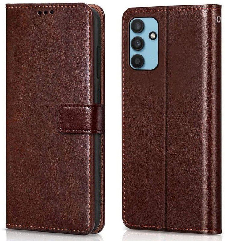 COVERNEW Flip Cover for SAMSUNG Galaxy F13  (Brown)