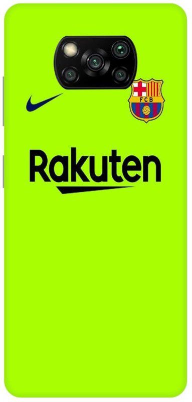 THE NARAYANA COLLECTIONS Back Cover for POCO X3-RAKUTEN,FOOTBALL,SPORTS,NIKE  (Multicolor, Hard Case, Pack of: 1)