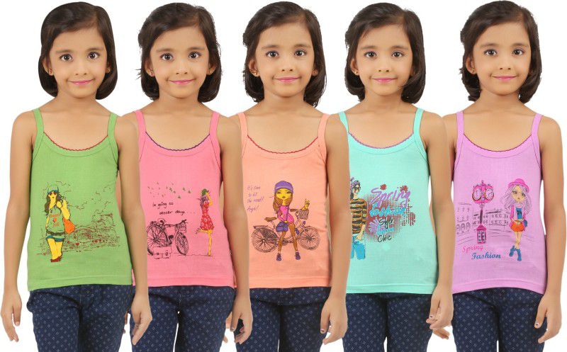 Camisole For Girls  (Multicolor)