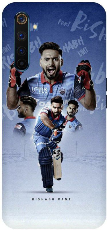 THESTONEWELL Back Cover for REALMI 6 PRO RISHABH PANT INDIAN CRICKTER ROHIT MS  (Multicolor, Waterproof, Pack of: 1)