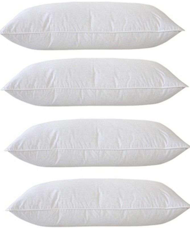 Styletex Polyester Fibre Solid Bed/Sleeping Pillow Pack of 4  (White)