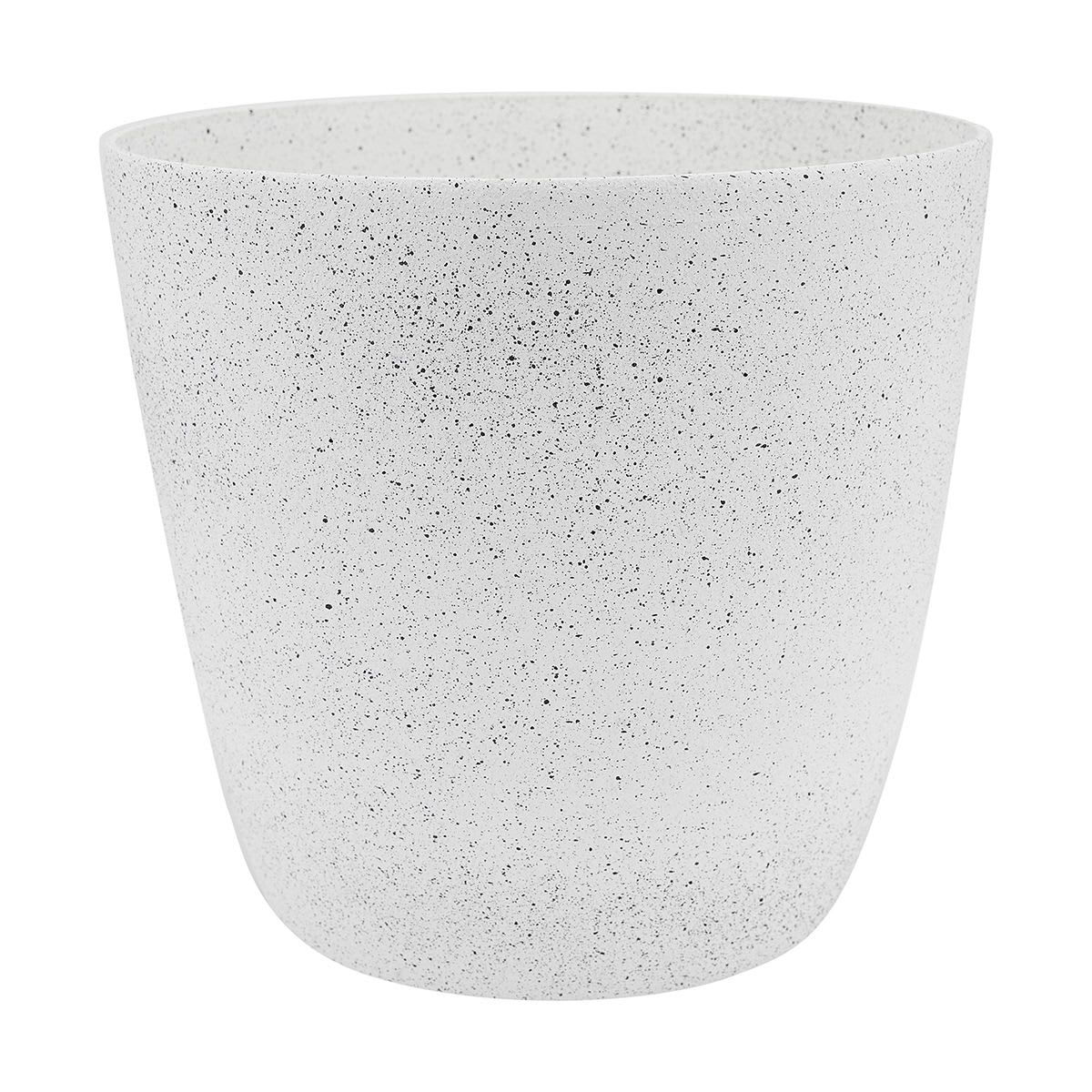 28cm Textured Pot - White