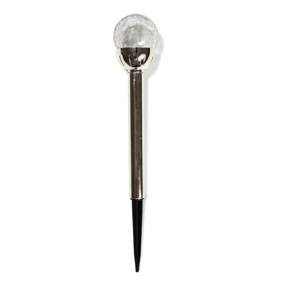 Solar Crackle Globe Stick Light
