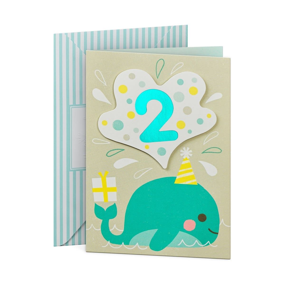 Hallmark Birthday Card for Kids Age 2 - Birthday Whale