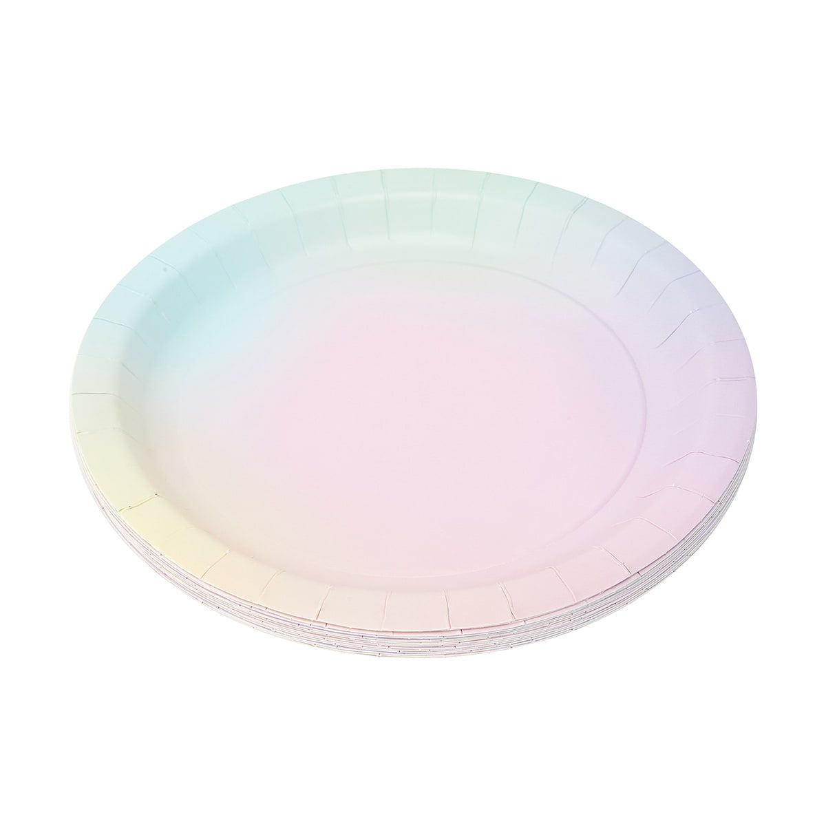 16 Piece Pastel Ombre Paper Plates