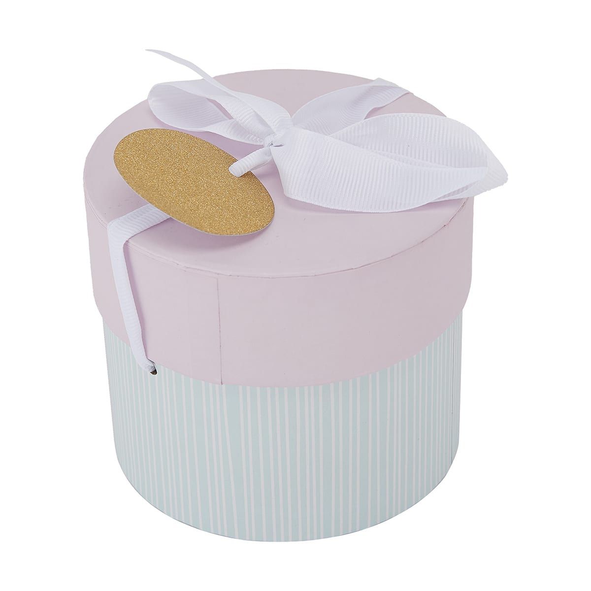Pastel Box With Tag & Ribbon