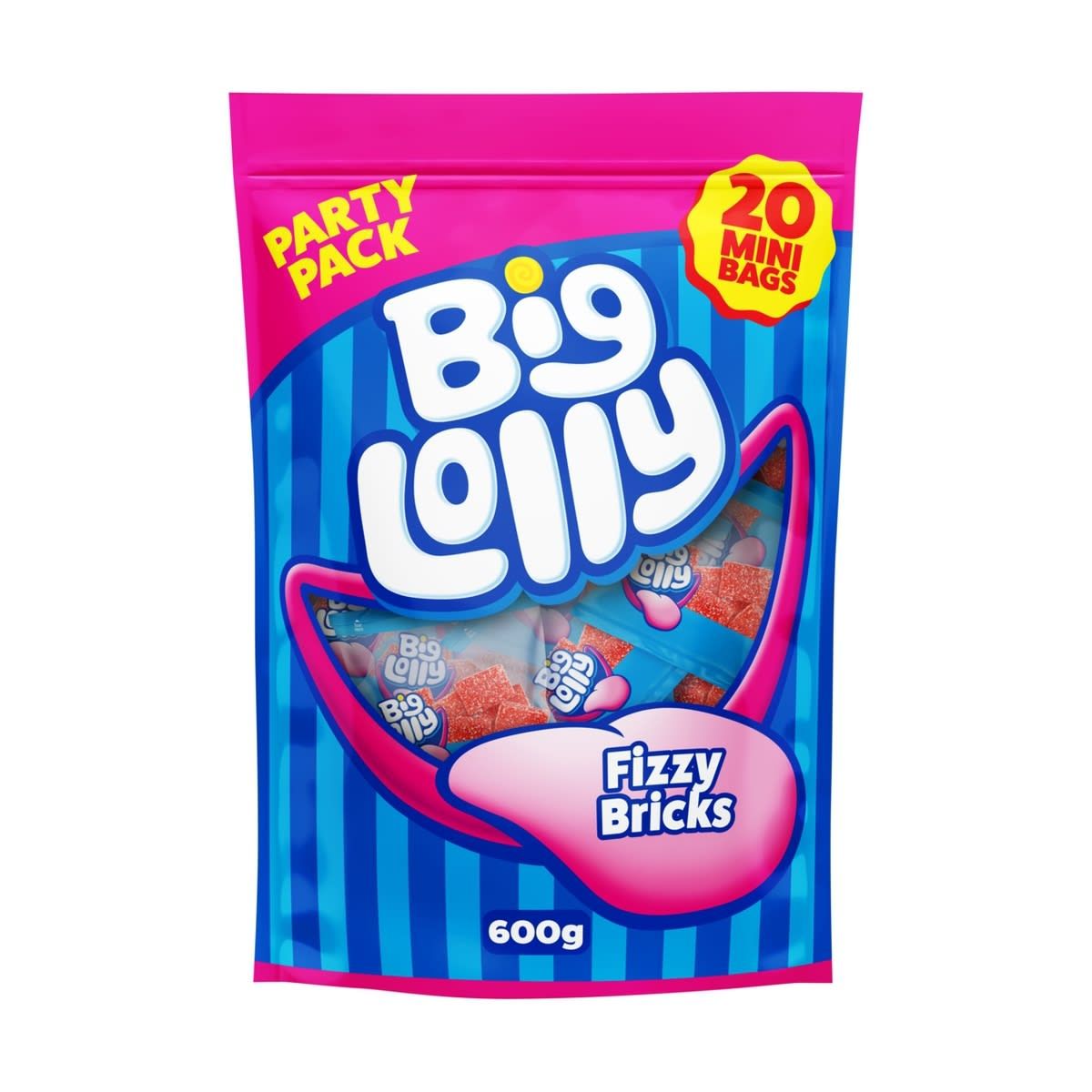 Big Lolly Fizzy Bricks Party Pack 600g