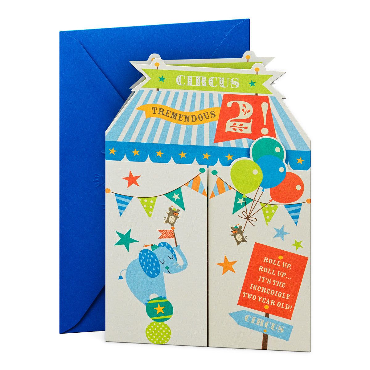 Hallmark Circus Birthday Card for Kids Age 2