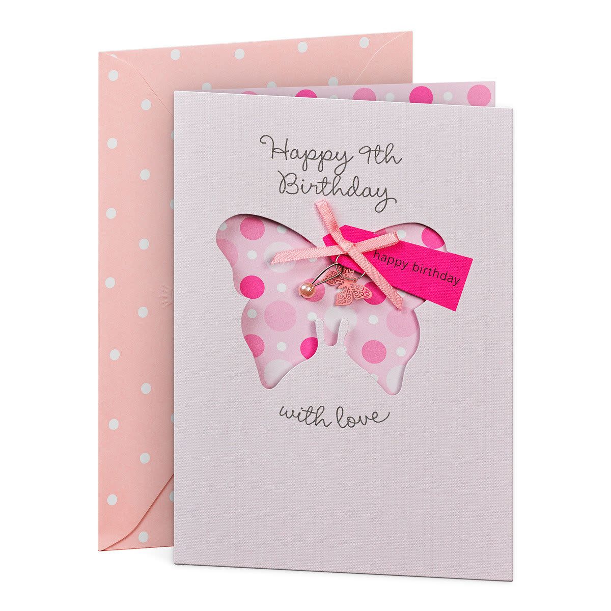 Hallmark Birthday Card Kids Butterfly - Age 9
