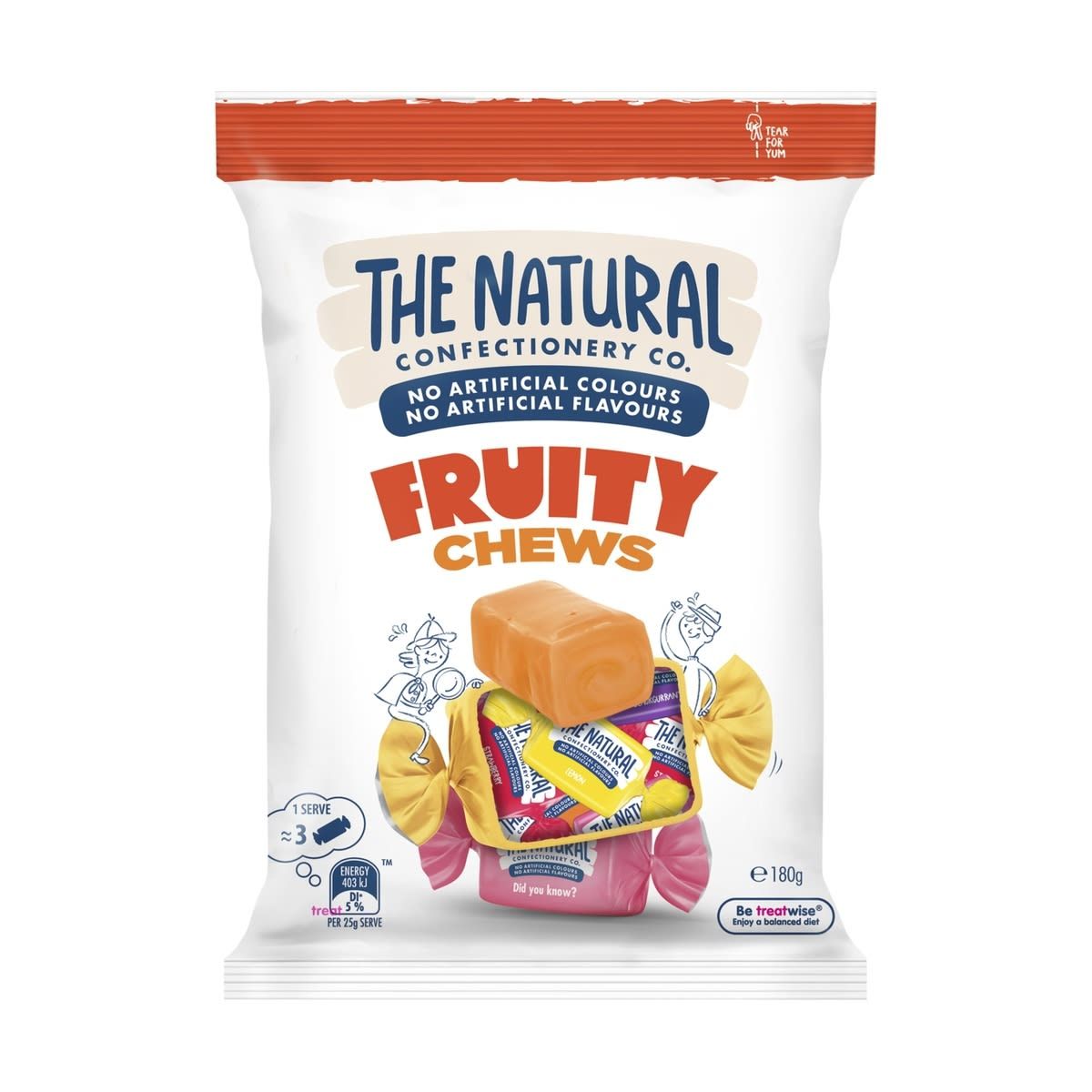 The Natural Confectionery Co Fruity Chews 180g