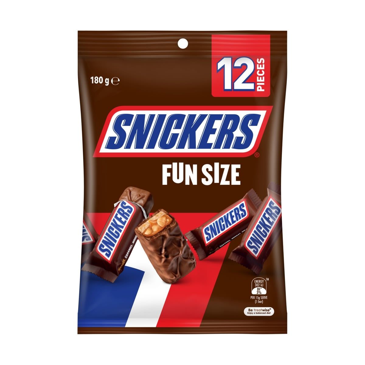 12 Piece Snickers Fun Size Pack 180g