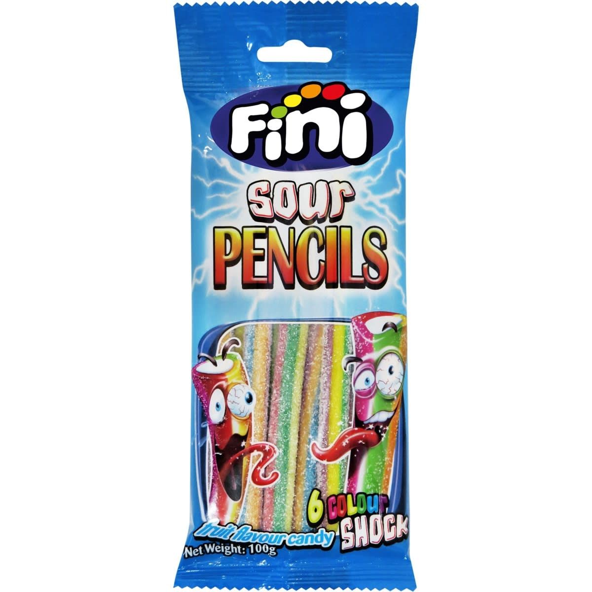 Fini 6 Colour Shock Sour Pencils 100g