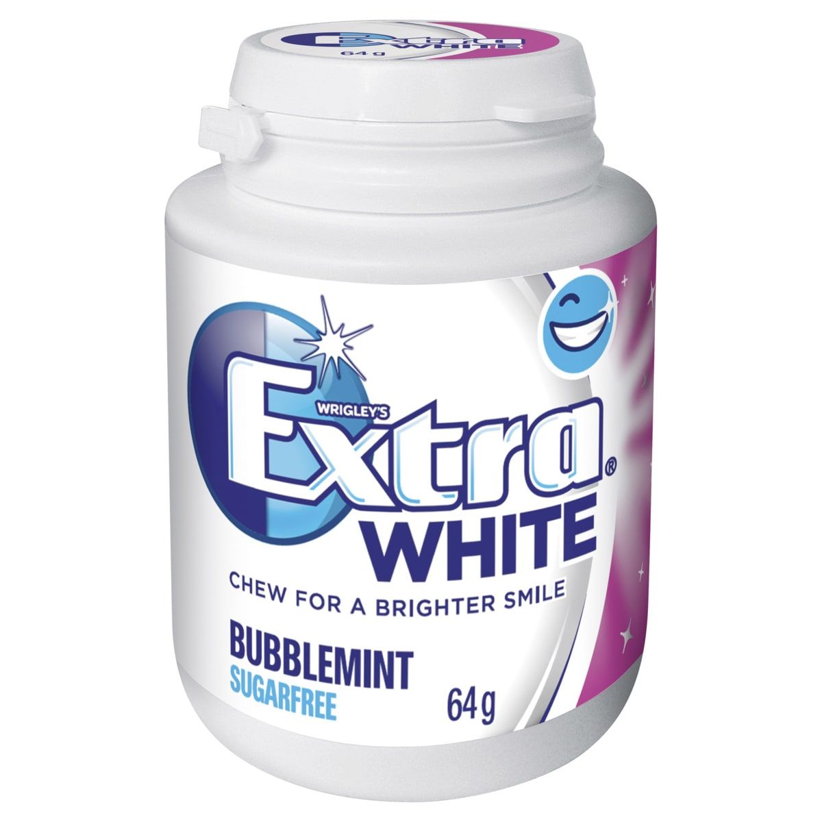 Wrigley's Extra White Bubblemint Bottle 64g