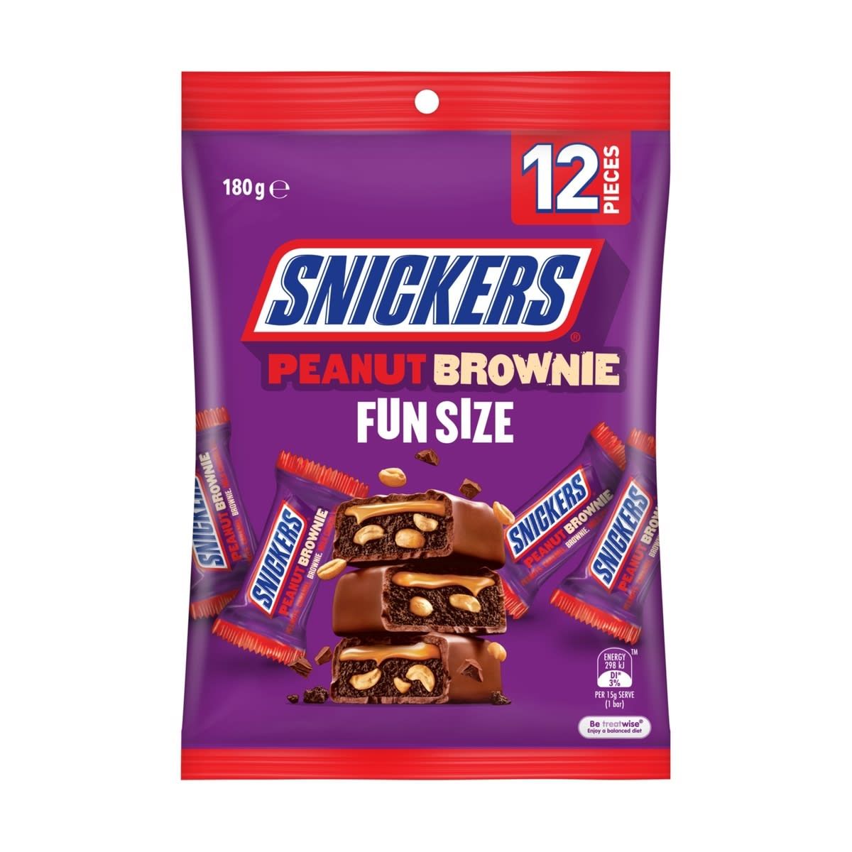 Snickers Peanut Brownie Fun Size 180g