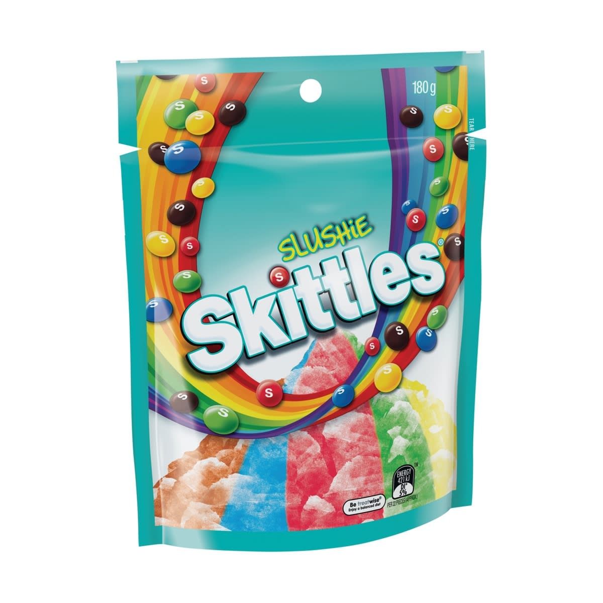 Skittles Slushie Bite Size Chewy Lollies Bag 180g