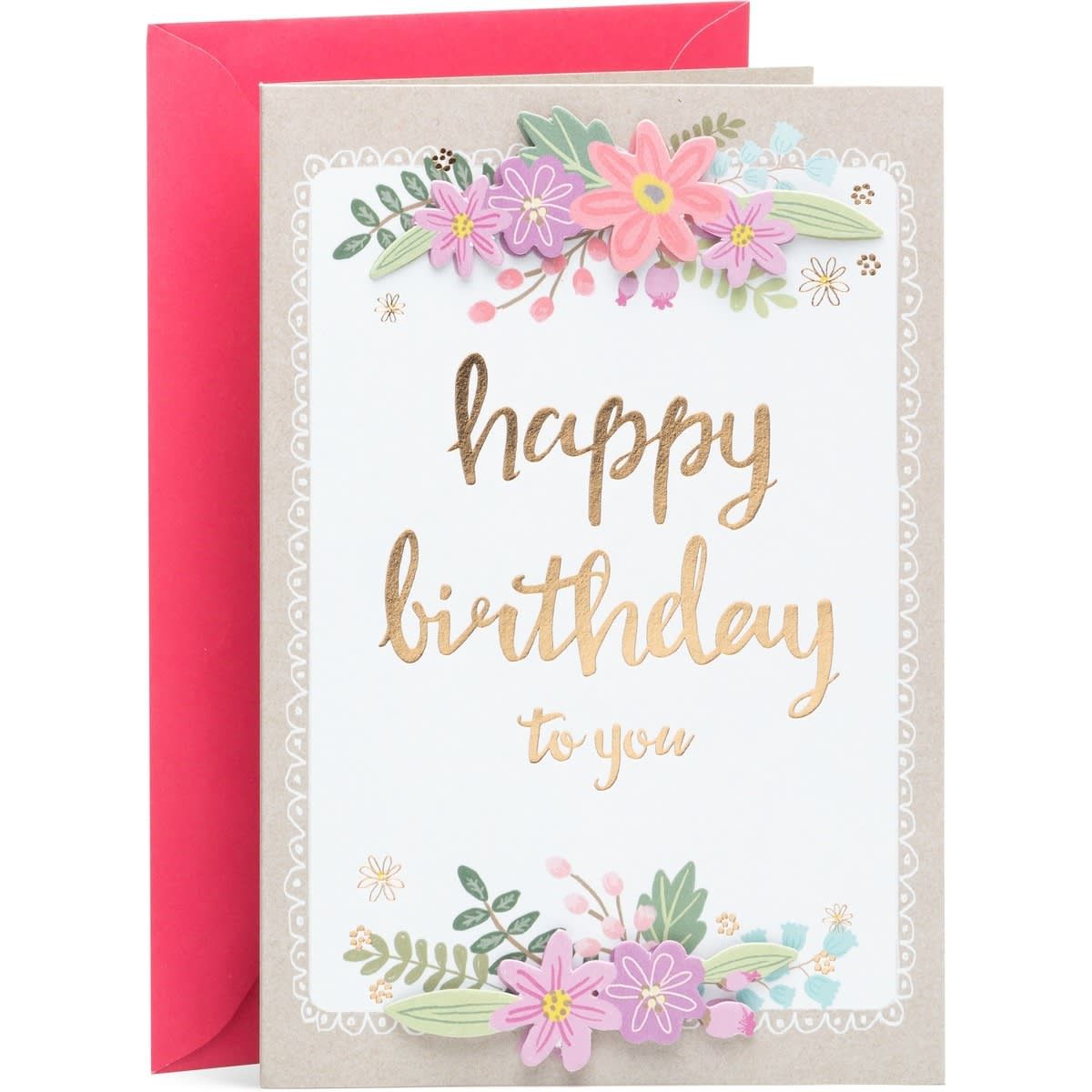 Hallmark Birthday Card for Her - Floral Pop-out