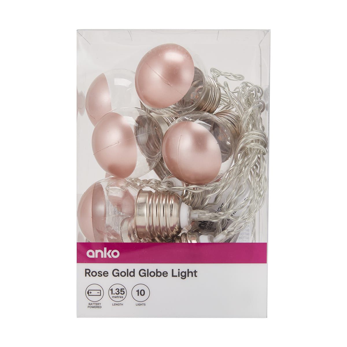 Rose Gold Globe Lights
