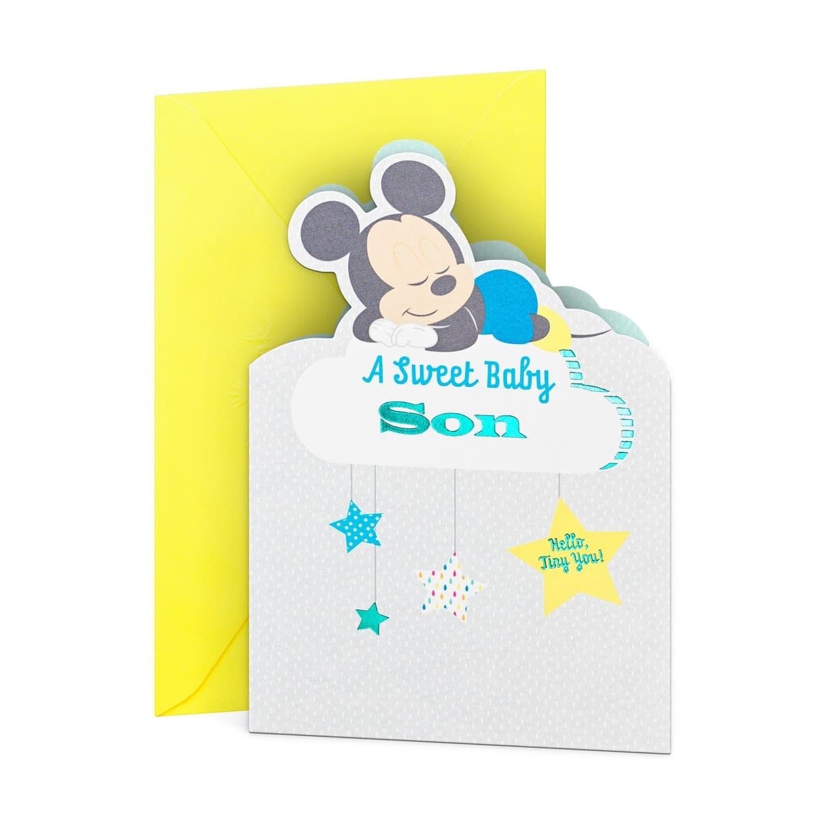 Hallmark Baby Card - Sleeping Mickey