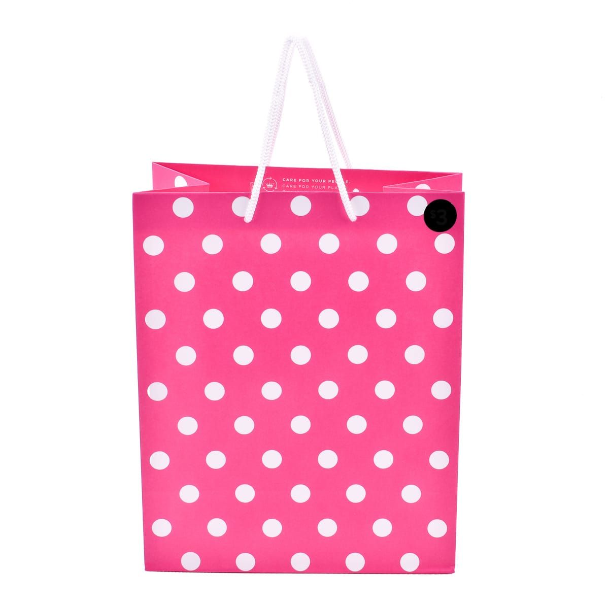 Hallmark Pink Polka Dot Gift Bag - Medium
