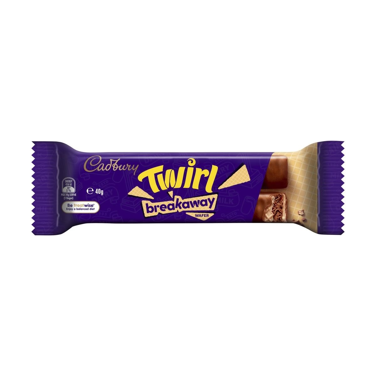 Cadbury Twirl Breakaway Wafer Chocolate Bar 40g