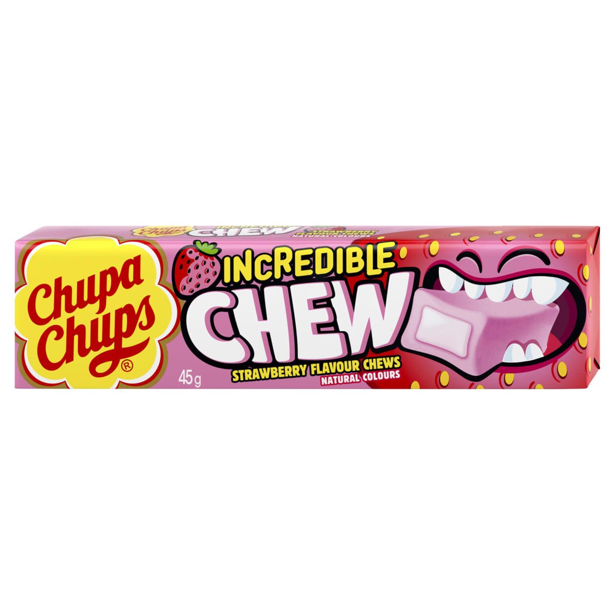 Chupa Chups Incredible Chew Strawberry 45g