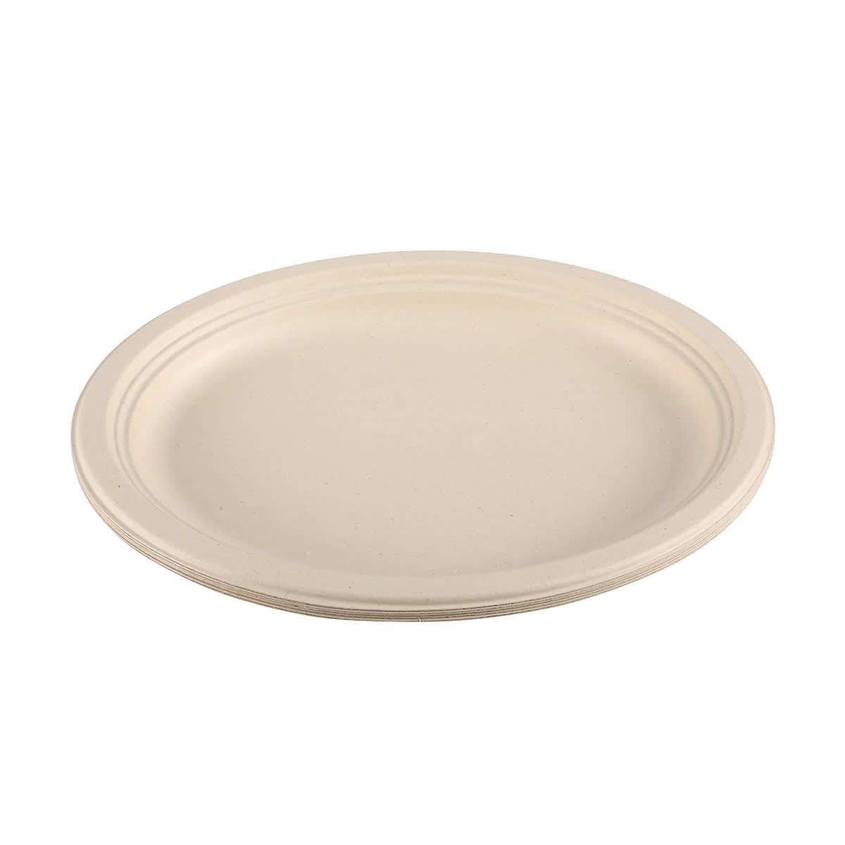 6 Pack Sugarcane Pulp Large Oval Plates