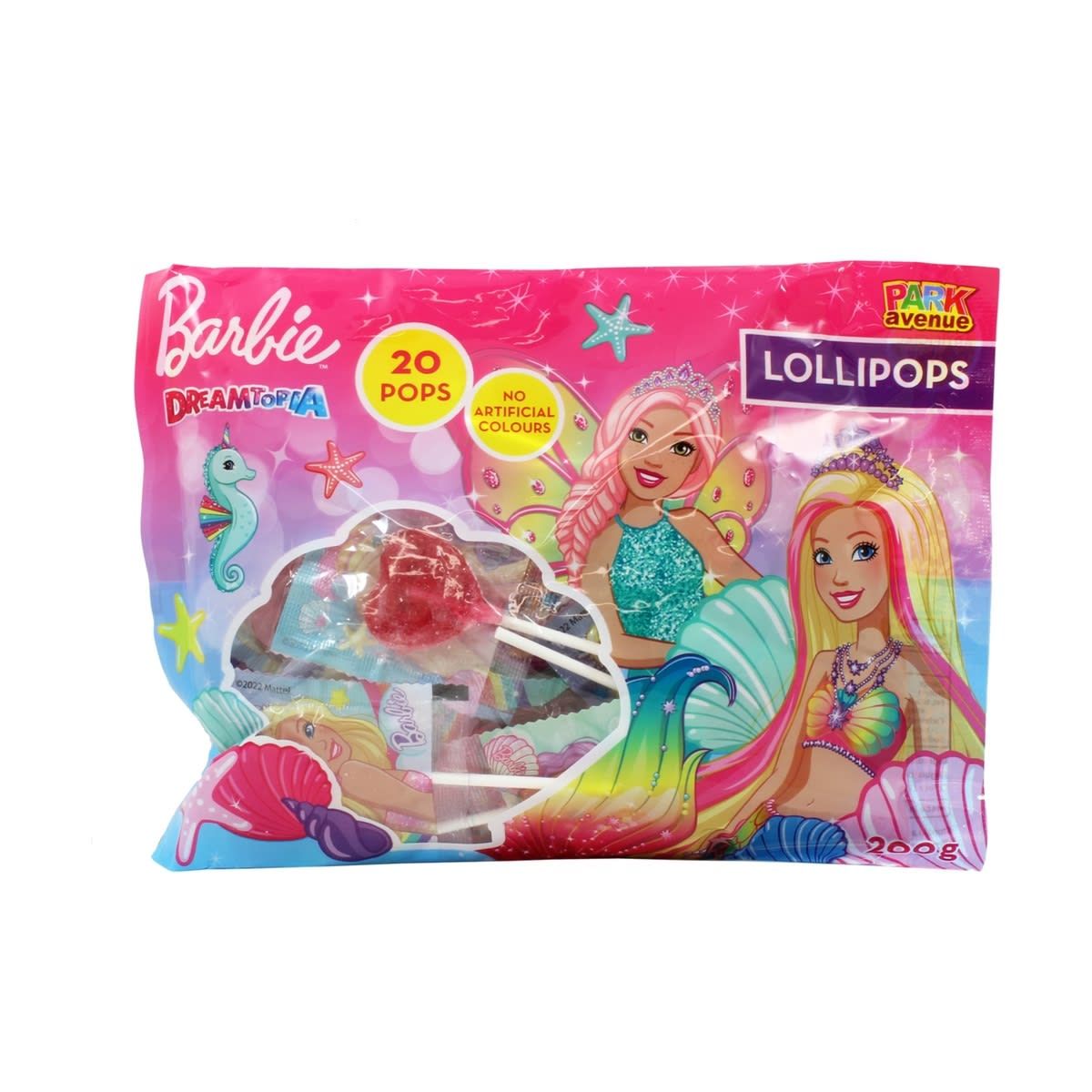 Park Avenue 20 Pack Barbie Dreamtopia Lollipops 200g