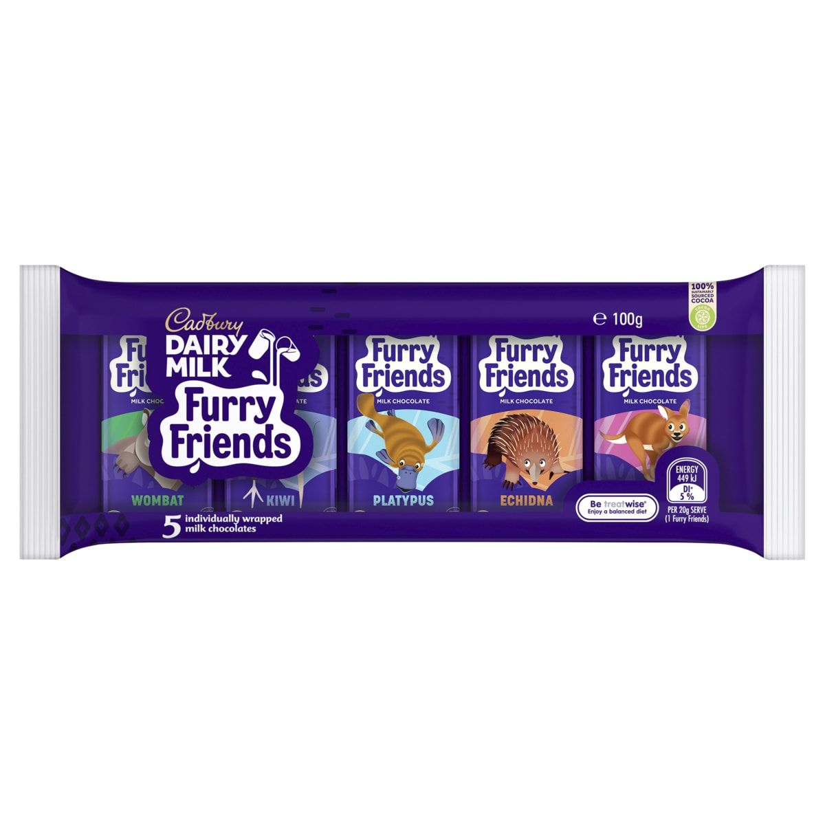 Cadbury Dairy Milk Furry Friends Milk Chocolate 100g