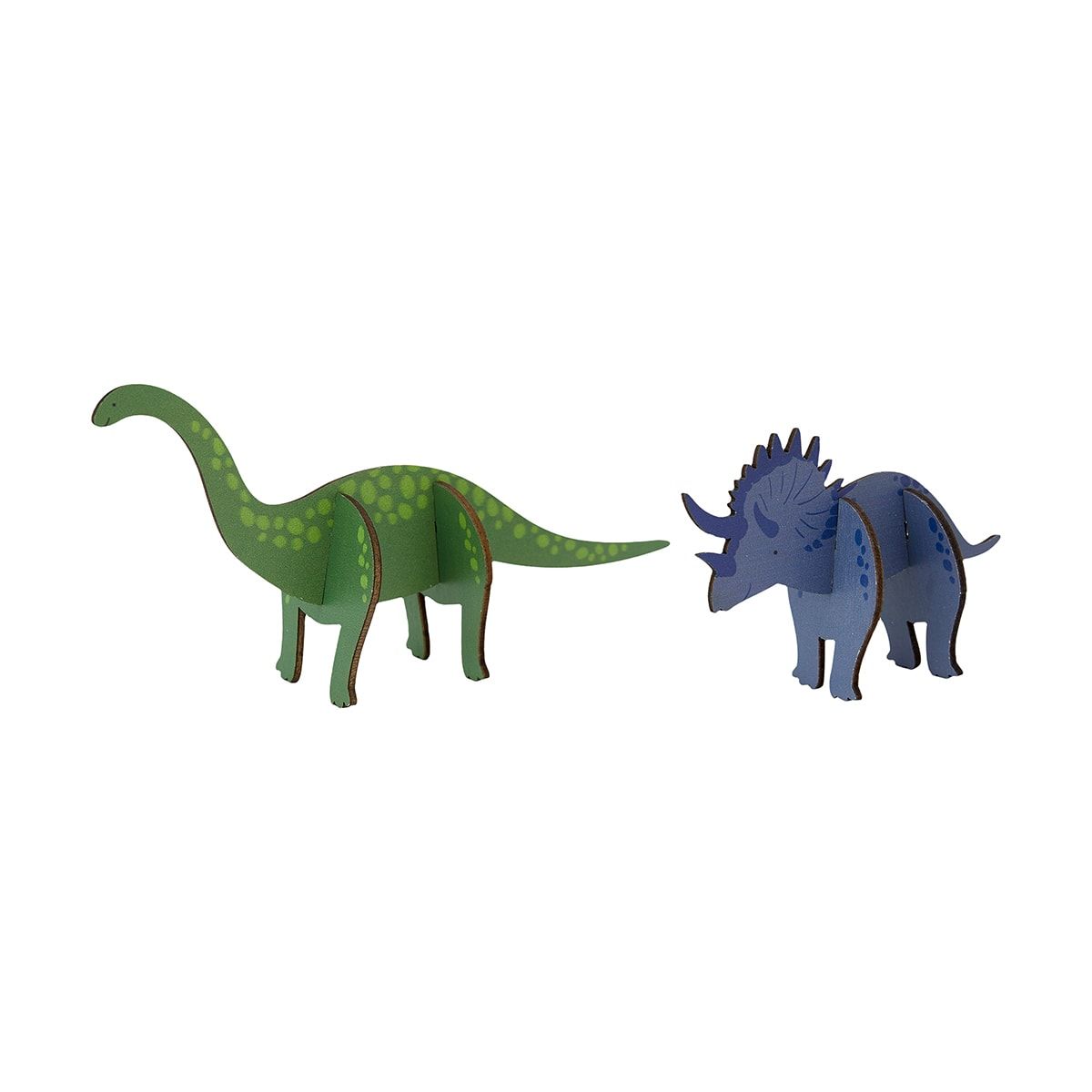 2 Piece Dinosaur Wooden Cake Topper