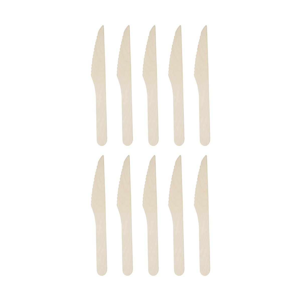 10 Piece Wooden Knives