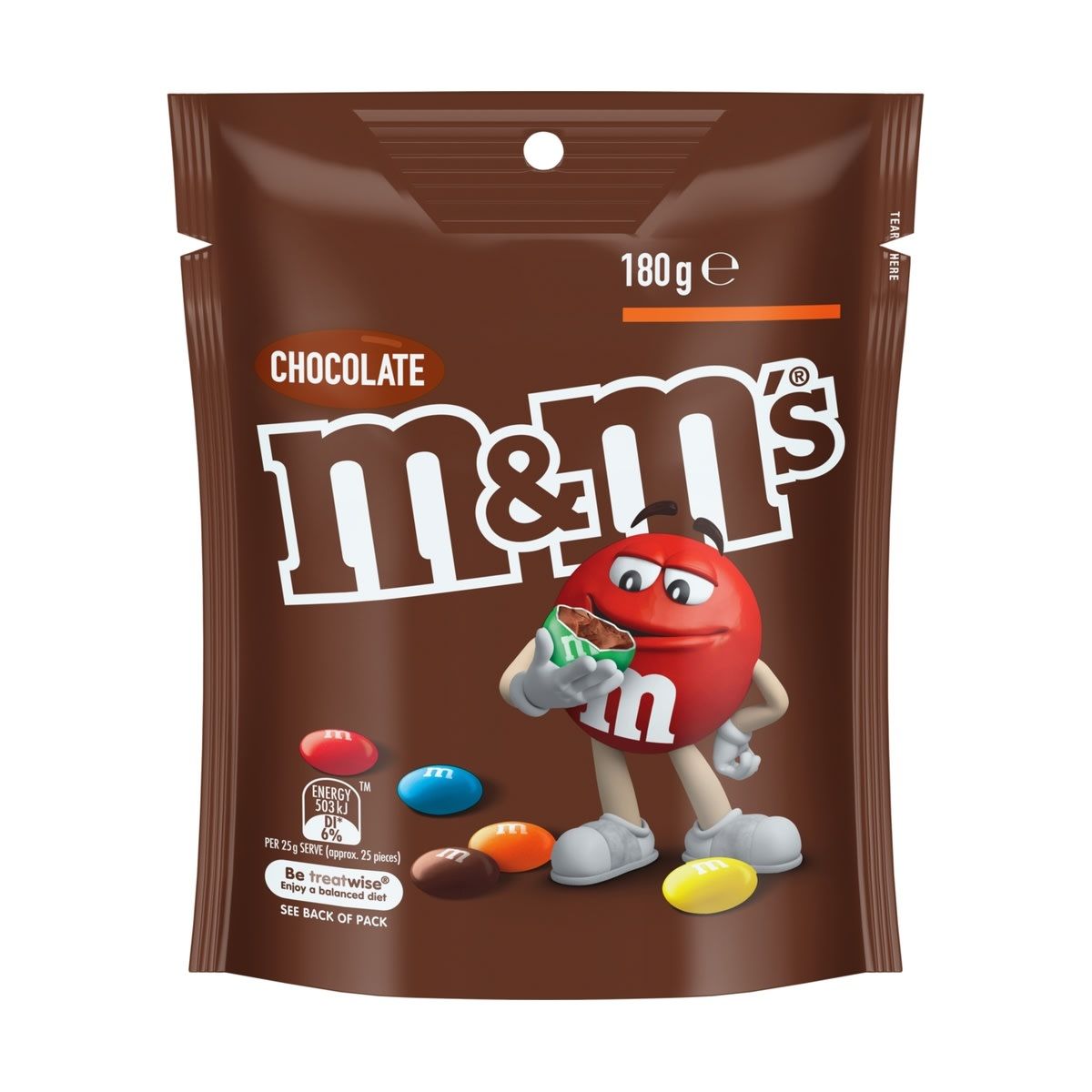 M&M's Milk Chocolate Medium Bag 180g