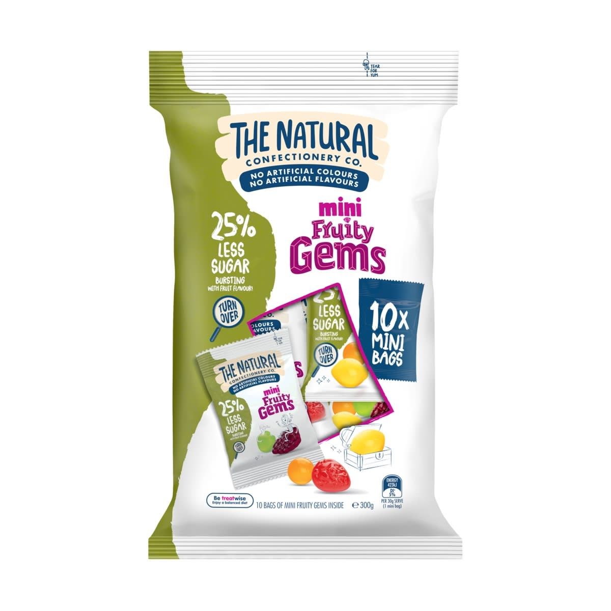 The Natural Confectionery Co. Fruity Gems 300g