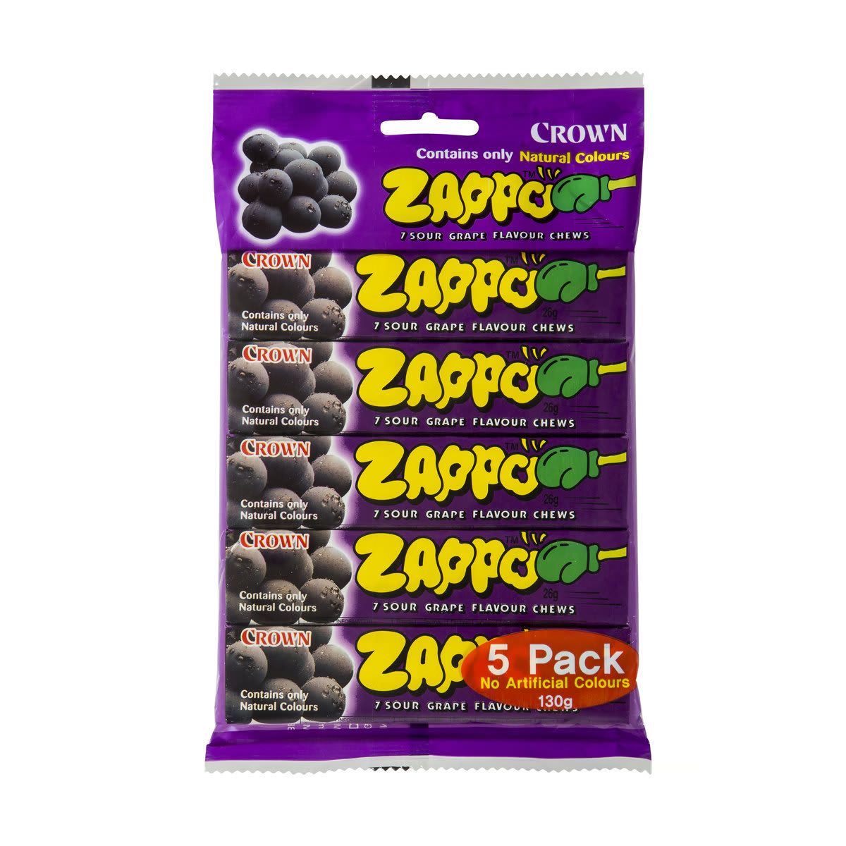 Zappo Grape Chews 130g