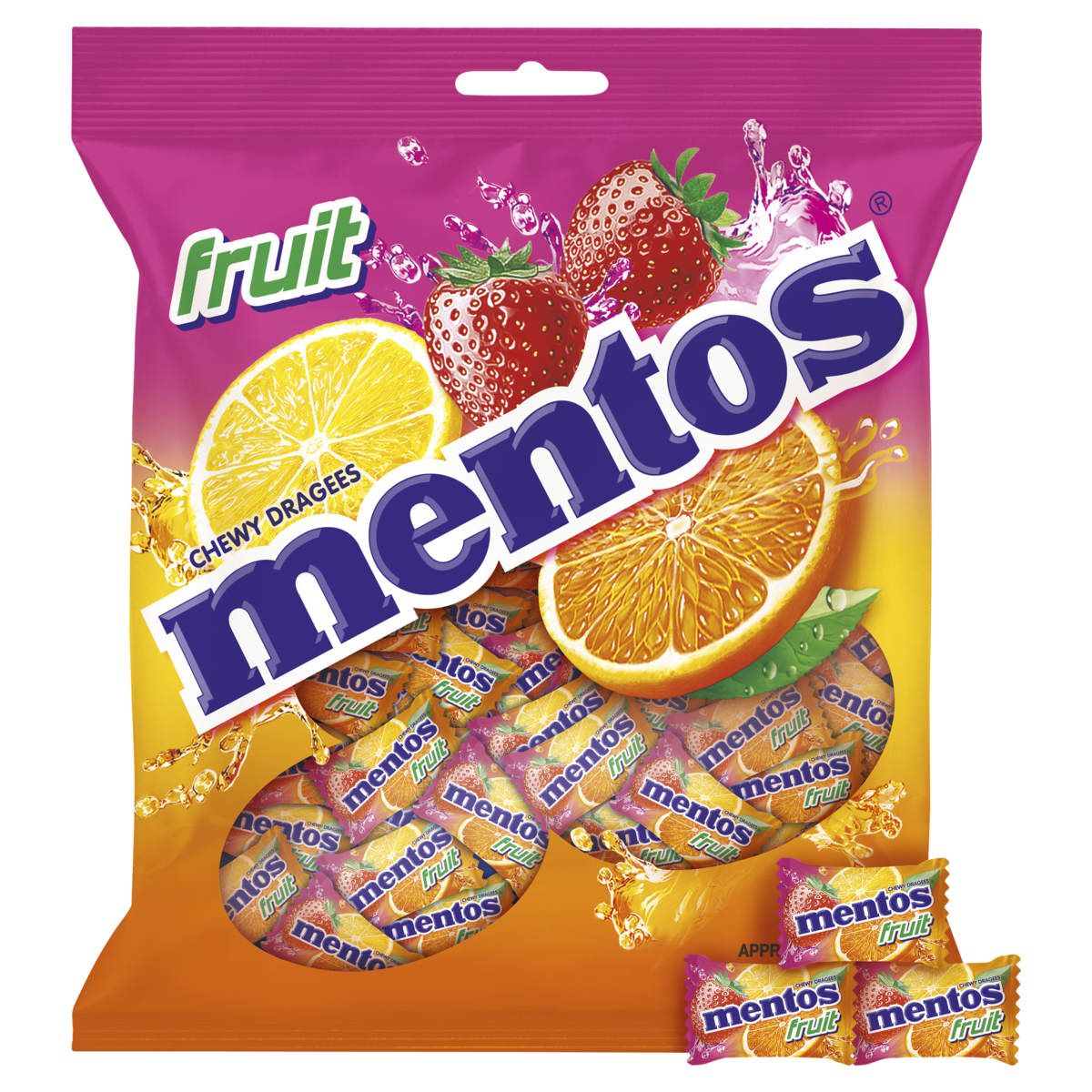 Mentos Fruit Bag 405g