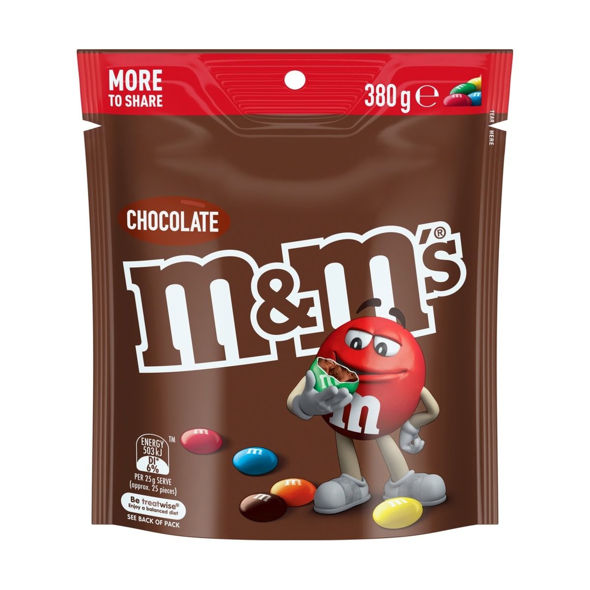 M&M's Milk Chocolate Pouch 380g