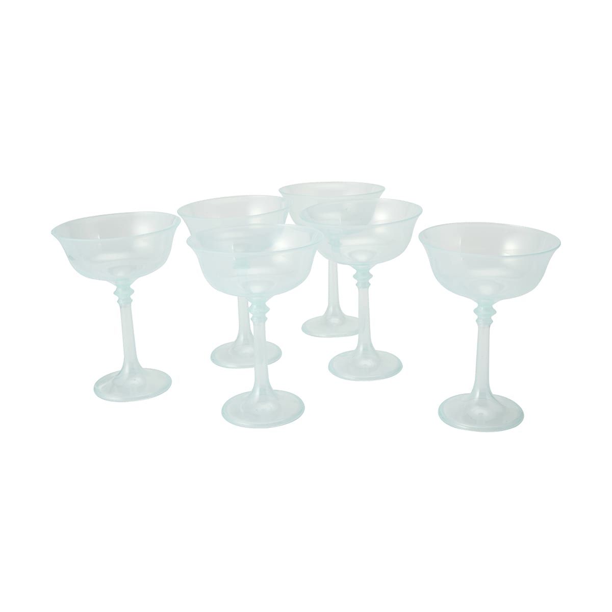 6 Piece Reusable Cocktail Glasses