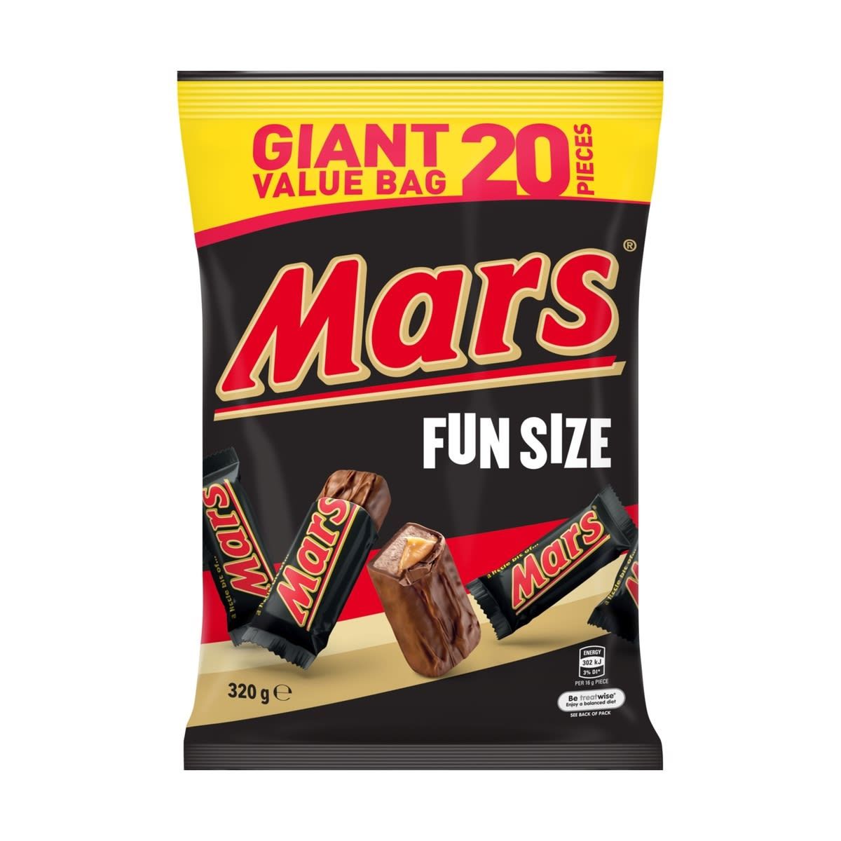 20 Piece Mars Bars Fun Size Giant Value Bag 320g